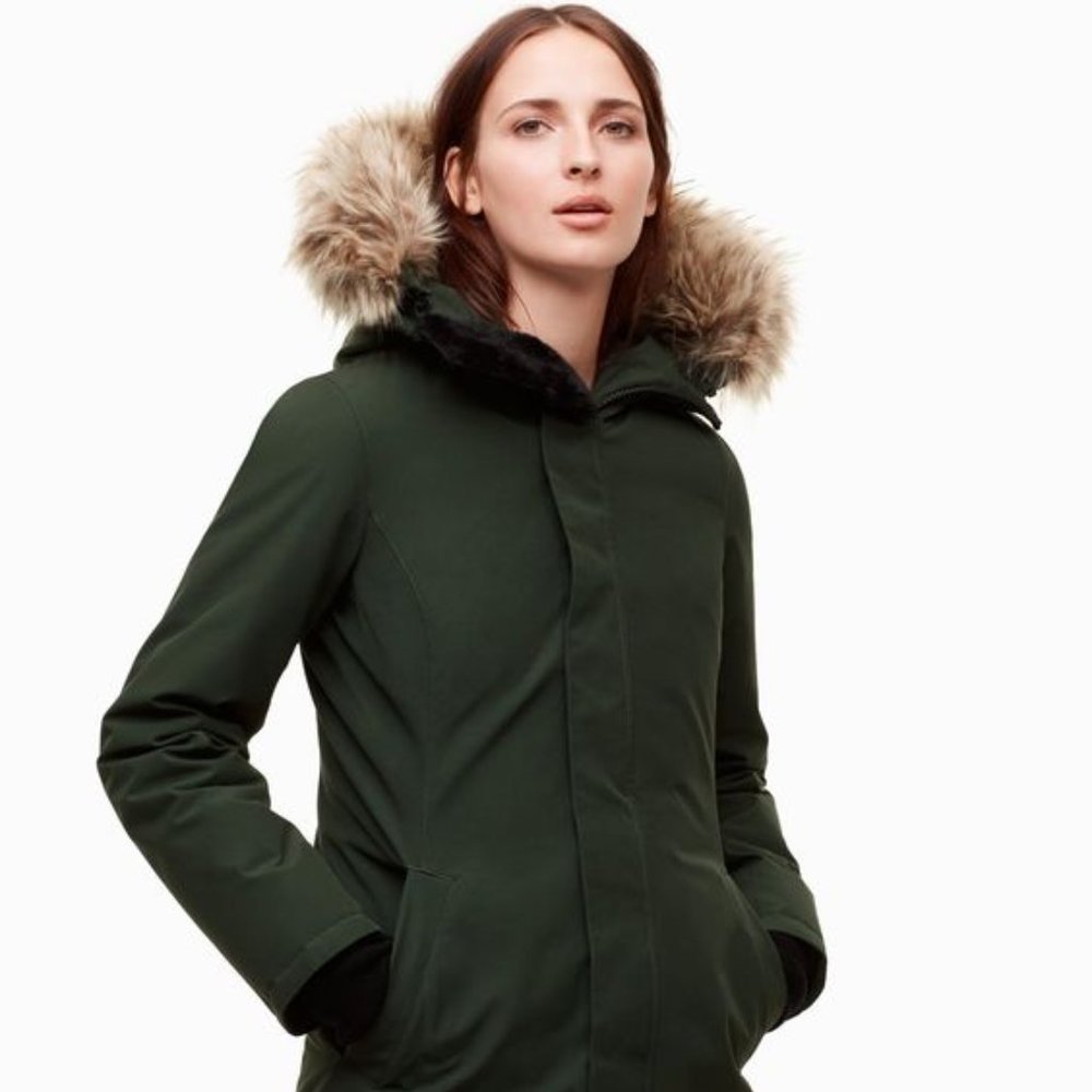 Aritzia TNA Haven Parka in Ranger Green
